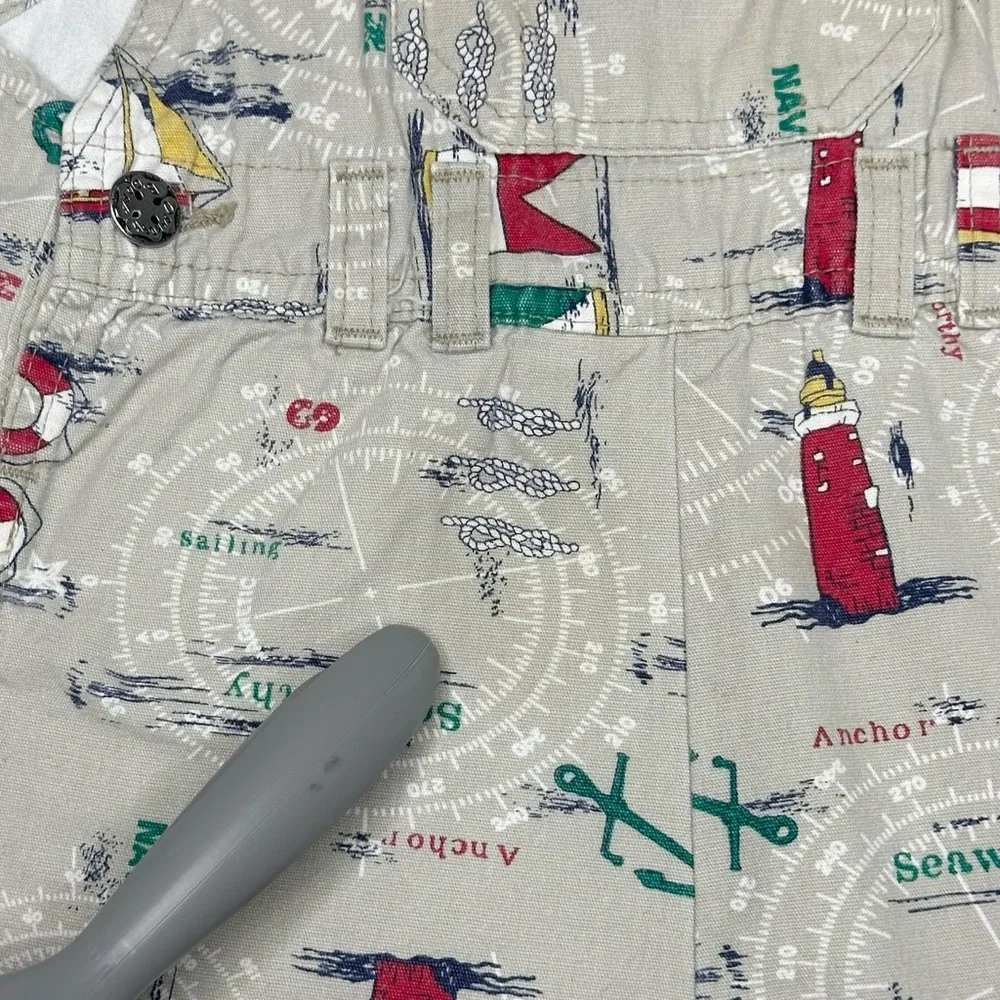 Vintage Oshkosh Nautical‎ Navigation Shorts Overalls